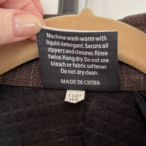 Showers Pass Men’s Cycling Rain Jacket Brown/Gray Pinstripe Vented Reflective M - Picture 9 of 10